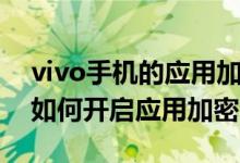 vivo手機(jī)的應(yīng)用加密在哪里設(shè)置（vivo手機(jī)如何開啟應(yīng)用加密）