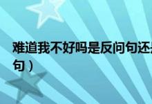 難道我不好嗎是反問句還是疑問句（難道是反問句還是疑問句）