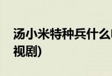 湯小米特種兵什么電視劇(湯小米特種兵的電視劇)