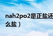 nah2po2是正鹽還是酸式鹽（nah2po2是什么鹽）