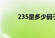 235是多少碼子（235是多少碼）