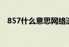 857什么意思網(wǎng)絡(luò)流行語（857什么意思）