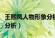 王熙鳳人物形象分析一句話（王熙鳳人物形象分析）