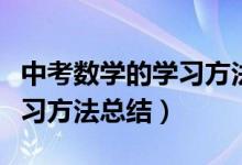 中考數學的學習方法和技巧（中考數學高效學習方法總結）