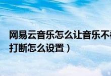 網(wǎng)易云音樂怎么讓音樂不被打斷（網(wǎng)易云音樂不被其它應(yīng)用打斷怎么設(shè)置）