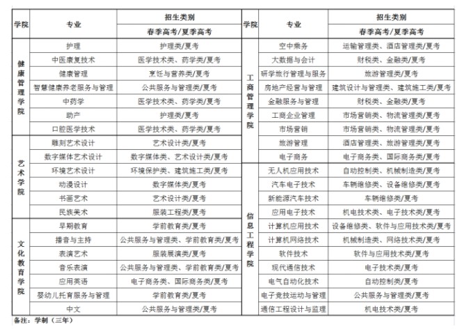 單獨招生及綜合評價招生招生專業(yè)