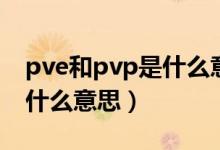 pve和pvp是什么意思海賊王（pve和pvp是什么意思）