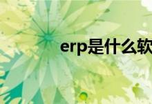 erp是什么軟件（erp是什么）