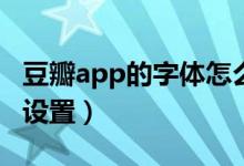 豆瓣app的字體怎么調大（豆瓣閱讀字體怎么設置）