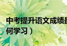 中考提升語文成績最快的方法（中考語文該如何學習）