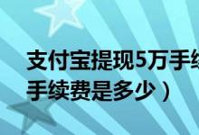 支付寶提現(xiàn)5萬手續(xù)費多少（支付寶提現(xiàn)5萬手續(xù)費是多少）