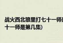 戰(zhàn)火西北狼里打七十一師是第幾集( 求解戰(zhàn)火西北狼里打七十一師是第幾集)