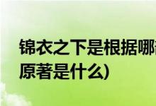 錦衣之下是根據(jù)哪部小說改編的(錦衣之下的原著是什么)