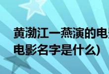 黃渤江一燕演的電影叫什么(黃渤江一燕演的電影名字是什么)