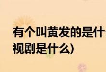 有個(gè)叫黃發(fā)的是什么電視劇(有個(gè)叫黃發(fā)的電視劇是什么)