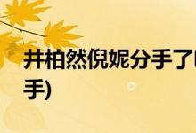 井柏然倪妮分手了嗎(倪妮為什么和井柏然分手)