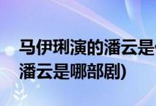 馬伊琍演的潘云是什么電視里的(馬伊琍演的潘云是哪部劇)