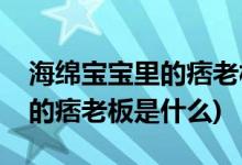 海綿寶寶里的痞老板是什么生物(海綿寶寶里的痞老板是什么)