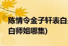 陳情令金子軒表白是第幾集(陳情令金子軒表白師姐哪集)