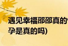 遇見(jiàn)幸福邵邵真的懷孕了嗎(遇見(jiàn)幸福邵邵懷孕是真的嗎)