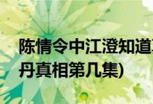 陳情令中江澄知道真相哪一集(陳情令說出剖丹真相第幾集)