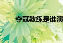 奪冠教練是誰演的(誰演奪冠的教練)