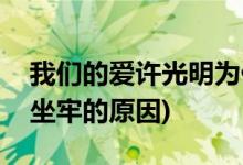 我們的愛許光明為什么坐牢(我們的愛許光明坐牢的原因)