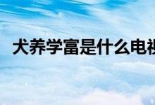 犬養(yǎng)學富是什么電視劇(犬養(yǎng)學富的電視劇)