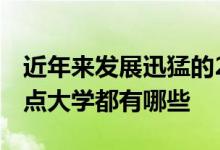 近年來(lái)發(fā)展迅猛的211和985大學(xué)以及地方重點(diǎn)大學(xué)都有哪些