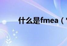 什么是fmea（它是用來(lái)做什么的）