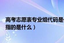 高考志愿表專業(yè)組代碼是什么（高考志愿填報(bào)的專業(yè)組代碼指的是什么）