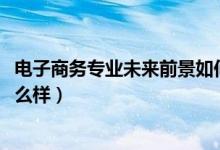 電子商務(wù)專業(yè)未來前景如何（2022電子商務(wù)專業(yè)就業(yè)前景怎么樣）