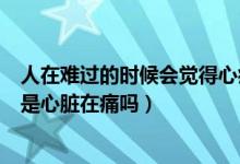 人在難過的時候會覺得心痛（人特別難過時會覺得心痛真的是心臟在痛嗎）