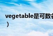 vegetable是可數名詞嗎（vegetable可數嗎）