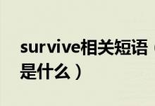 survive相關(guān)短語（survive用法及短語搭配是什么）