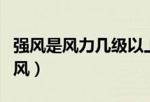 強(qiáng)風(fēng)是風(fēng)力幾級以上的風(fēng)（強(qiáng)風(fēng)是風(fēng)力幾級的風(fēng)）