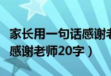 家長(zhǎng)用一句話感謝老師六年級(jí)（家長(zhǎng)用一句話感謝老師20字）