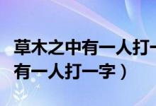 草木之中有一人打一字謎底是什么（草木之中有一人打一字）