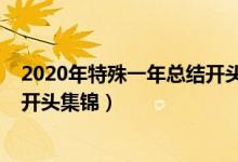 2020年特殊一年總結(jié)開頭簡短精辟（2020年特殊一年總結(jié)開頭集錦）