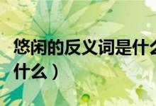 悠閑的反義詞是什么二年級(jí)（悠閑的反義詞是什么）