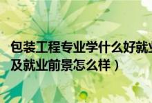 包裝工程專業(yè)學(xué)什么好就業(yè)嗎（2022包裝工程專業(yè)就業(yè)方向及就業(yè)前景怎么樣）