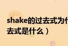 shake的過(guò)去式為什么是shook（shake的過(guò)去式是什么）