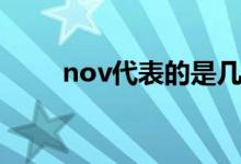 nov代表的是幾月份（nov是幾月）