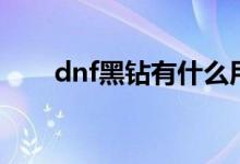 dnf黑鉆有什么用（dnf黑鉆的用途）