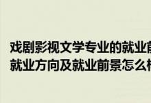 戲劇影視文學(xué)專業(yè)的就業(yè)前景好么（2022戲劇影視文學(xué)專業(yè)就業(yè)方向及就業(yè)前景怎么樣）