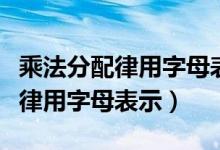 乘法分配律用字母表示括號怎么讀（乘法分配律用字母表示）