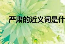 嚴肅的近義詞是什么(嚴肅和嚴峻的區(qū)別)