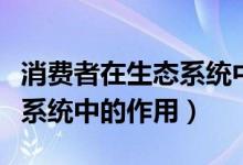 消費(fèi)者在生態(tài)系統(tǒng)中的作用是（消費(fèi)者在生態(tài)系統(tǒng)中的作用）