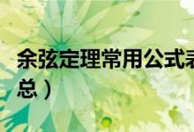 余弦定理常用公式表（余弦定理的所有公式匯總）