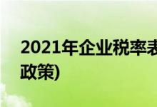 2021年企業(yè)稅率表(2021年企業(yè)所得稅優(yōu)惠政策)